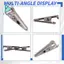 100 CÁI Kẹp cá sấu kim loại Mini 1.06IN / 27mm, Kẹp cá sấu Dây thử nghiệm mạ màu bạc Kẹp lò xo.