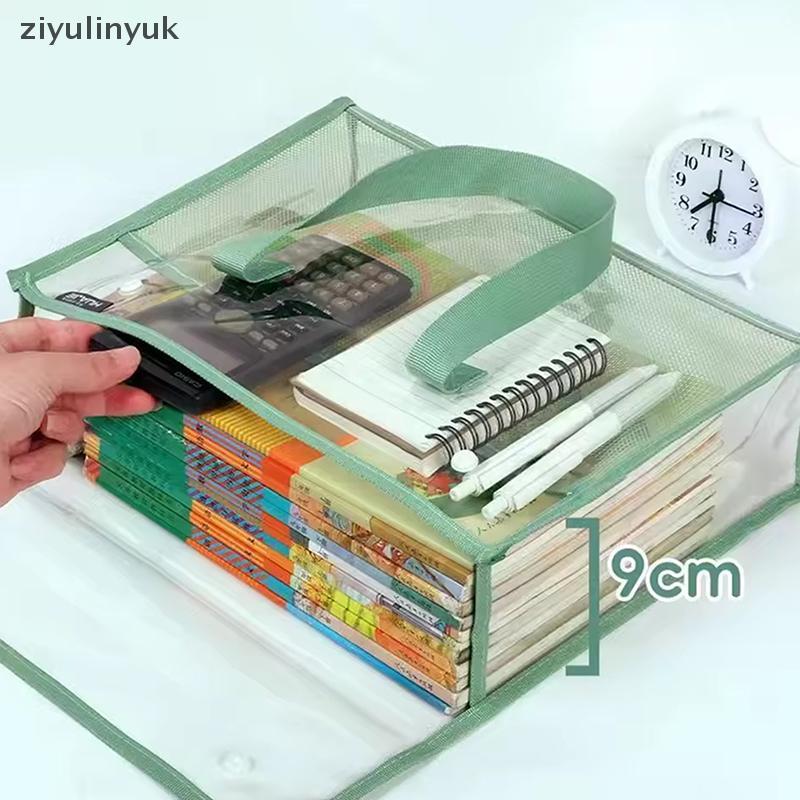 Ziyulinyuk 1 Thư mục cầm tay chống nước trong suốt di động dung tích lớn, Túi đựng hồ sơ có thể mở rộng, Túi đựng hồ sơ tự dính PVC EN