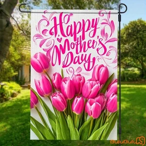 Chúc Mừng Ngày Của Mẹ Cờ Vườn Hai Mặt Hoa Tulip Sân Cờ Trang Trại Ngày Lễ Bên Ngoài Trang Trí