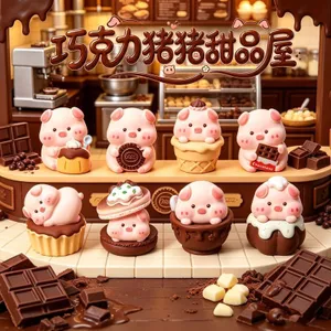 PikoPig Chocolate Món Tráng Miệng Series Mini Nhựa Hình - 4cm Dễ Thương Kawaii Pig Sưu Tập Trang Trí Bàn Làm Việc Quà Tặng