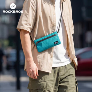 ROCKBROS Thẻ Mini Đeo Ngang Túi Đựng Tiền Xu Lưu Trữ Nhiều Ngăn Nhẹ Bền Di Động
