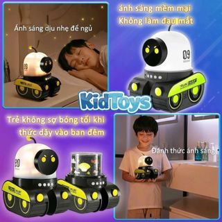 Robot đèn chiếu sao 3in1 Bluetooth – đèn ngủ trang trí phát nhạc cho bé