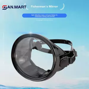 Mặt nạ lặn AN.MART với ống thở và kính cường lực, thiết kế bầu dục phù hợp cho người lớn khi câu cá hoặc lặn biển.