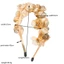 SMILE Flower Headband, Trang Sức Đảng Mũ Cô Dâu Băng Đô, Màu Vàng Công Nghiệp Nặng Hoa Tóc Bóng Đảng
