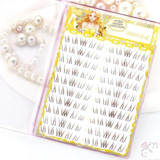Bộ nối mi tổng hợp màu nâu 9-11mm - Lông mi hỗn hợp để trang điểm hàng ngày