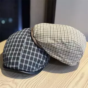 Mũ ca rô beret phong cách mới cho nam và nữ, mỏng thoáng khí phù hợp mùa xuân