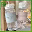 SWEET 500ml Bình Nước Di Động Có Ống Hút Sáng Tạo Dễ Thương Chống Rò Rỉ Nhựa Uống Sữa Cà Phê Trà Nước ép Cốc Drinkware n