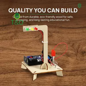Bộ đèn giao thông giáo dục DIY cho trẻ em Thí nghiệm khoa học STEM Đồ chơi học tập lắp ráp thủ công Lớp học vui nhộn [mới]