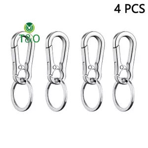 Kẹp carabiner thép không gỉ - Giá đỡ chìa khóa tiện lợi, mặt dây chuyền thời trang dành cho nam [Mới]