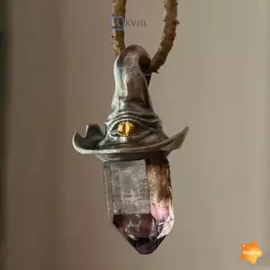 Mũ phù thủy thiết kế nghệ thuật cá tính với mặt dây chuyền pha lê cao cấp