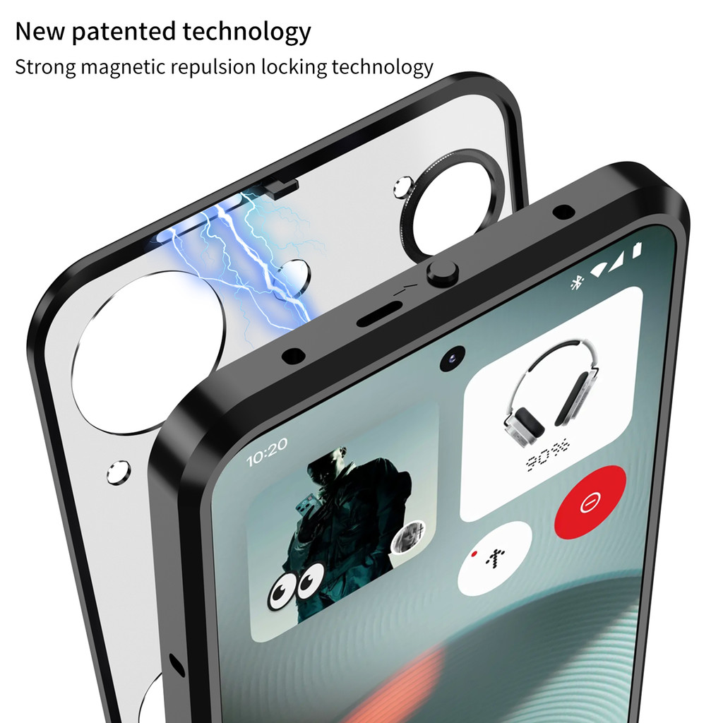 For Nothing Điện thoại 2 3A Pro Ốp lưng kính chụp một mặt đơn giản Mặt sau thân thiện với da Vỏ chống rơi cho không có gì Điện thoại 3 Funda