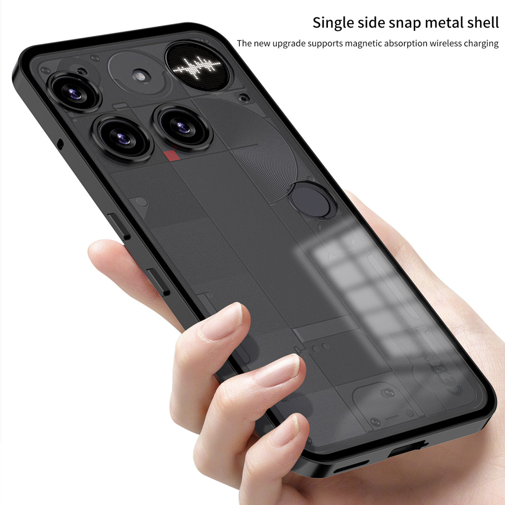 For Nothing Điện thoại 2 3A Pro Ốp lưng kính chụp một mặt đơn giản Mặt sau thân thiện với da Vỏ chống rơi cho không có gì Điện thoại 3 Funda