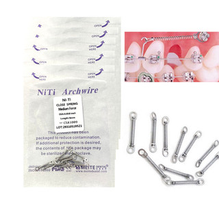 10 Chiếc Nha Khoa Chỉnh Nha Đơn Trước Răng Mô-men Xoắn Lò Xo Vật Liệu Nha Khoa Chỉnh Hình Niti Mở Đóng Cuộn Lò Xo S