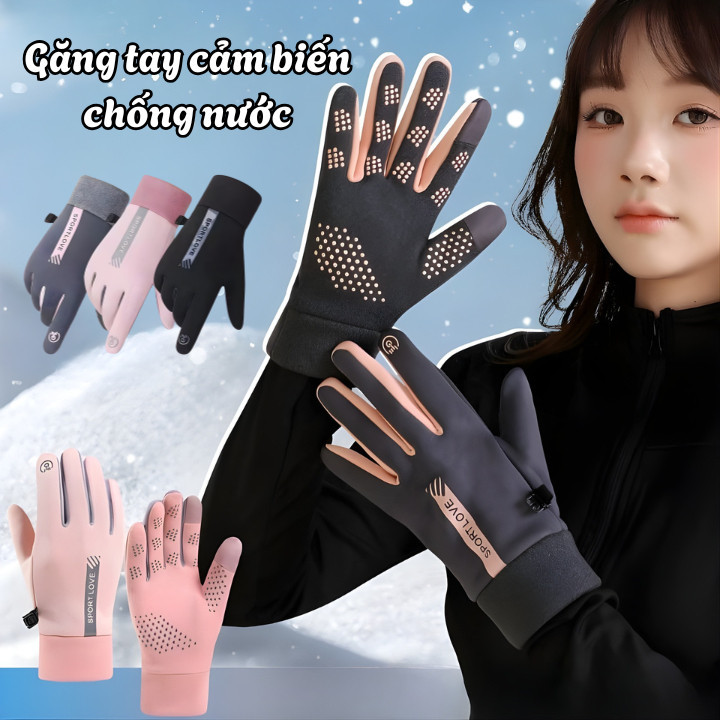 Găng Tay Chống Lạnh Cảm Ứng Màn Hình, Găng Tay Giữ Ấm Đi Xe Máy Chống Gió, Chống Nước DINO