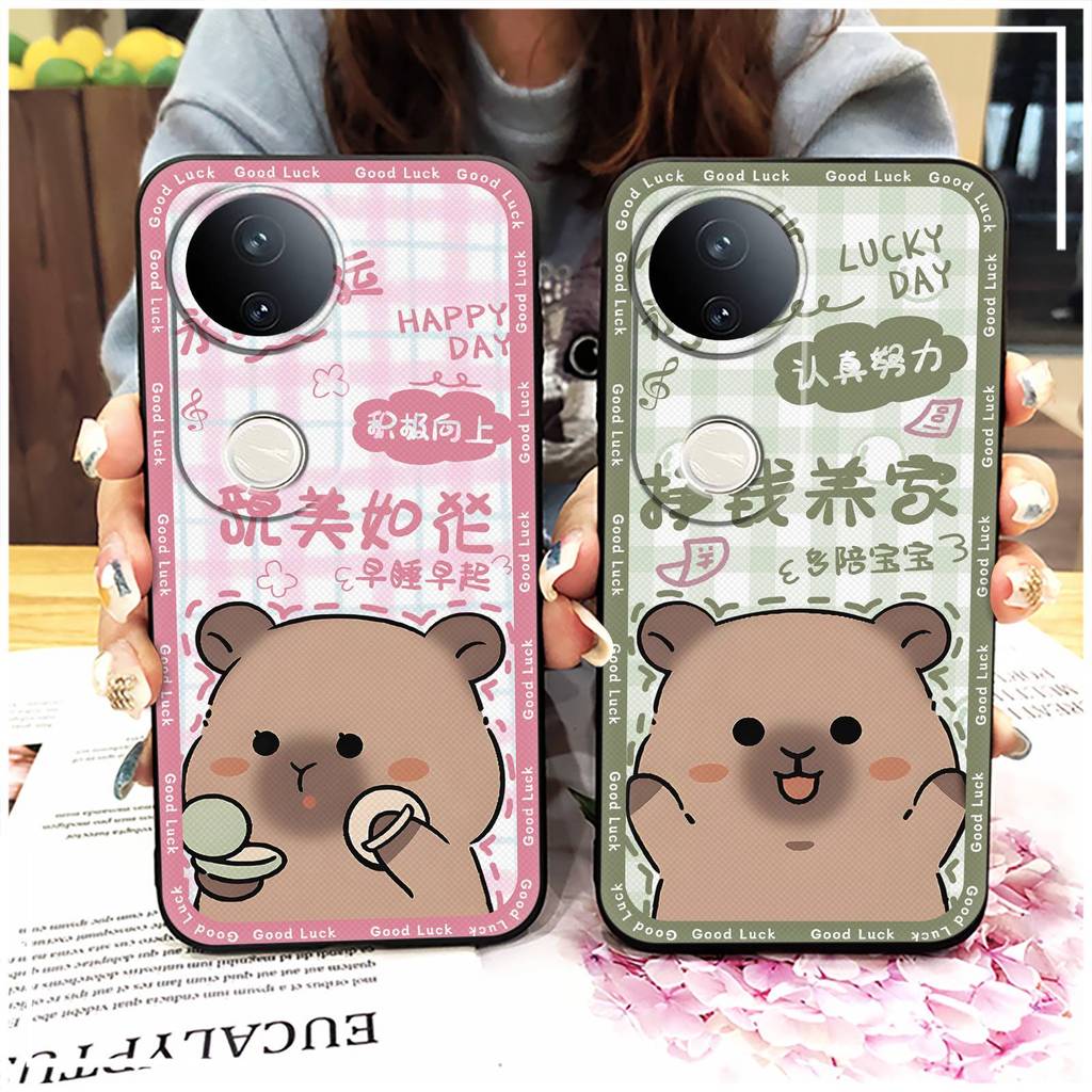 Cặp Đôi Thiết Kế Thời Trang Ốp Lưng Điện Thoại VIVO S20 Phim Hoạt Hình Bọc Toàn Bộ Chống Bụi Túi Điện Thoại Bền Chống Va Đập Chống Sốc Graffiti Dễ Thương Chống Thấm Nước TPU Vỏ Mềm Silicon
