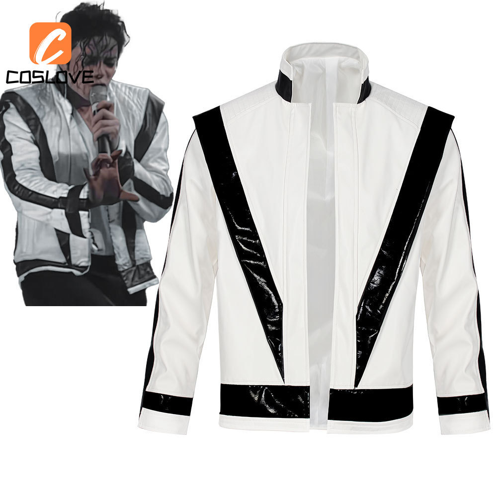 Áo khoác cosplay cổ điển Michael Jackson kiểu kinh dị, tay dài, phù hợp cho biểu diễn hàng ngày và trên sân khấu