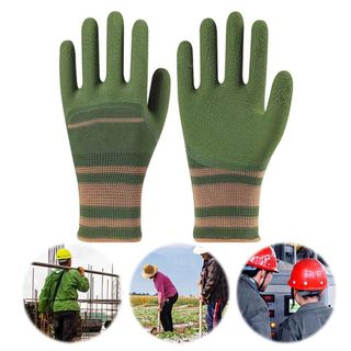 FEIYING Găng tay làm vườn1 đôi chống thấm nước chống trượt chống đâm xuyên cao su bền cho nam nữ làm vườn, trồng cây, cắt tỉa hoa