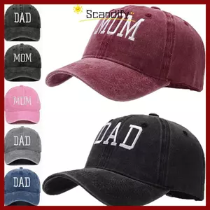 Mũ bóng chày thêu SCANDIFY DAD MOM, thiết kế Hiphop, chống sốc và có thể điều chỉnh