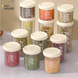 PlumHOUSE Nhà Bếp Ngũ Cốc Kín Hộp Đựng Đồ Ăn Nhẹ Trong Suốt Hộp Bảo Quản Chống Nham Ngũ Cốc Và Ngũ Cốc Hộp Bảo Quản Kín VN