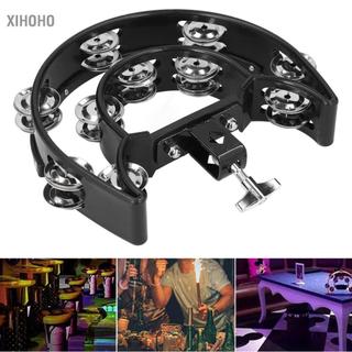 xihoho Bộ trống VGEBY Hi Hat Tambourine Chuông cầm tay đa chức năng Lục lạc rời Chuông đôi hàng để gắn