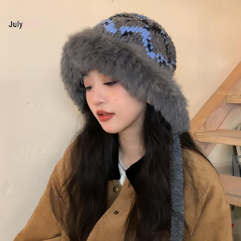 Mũ Dệt Kim Dày Cho Nữ, Phong Cách Dân Tộc Retro, Chống Gió Ấm Áp, Phù Hợp Đi Xe Đạp Ngoài Trời