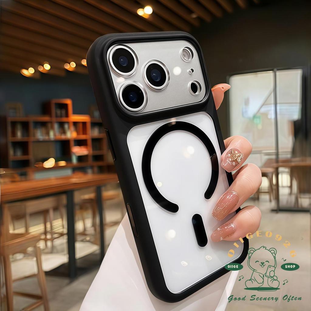 【 Ốp lưng iPhone17 】 Vỏ điện thoại từ tính lỏng chống rơi màu cam iphone17 Pro Max 16 15 cho vỏ iPhone Vỏ mềm silicon TPU chống sốc