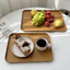 Khay Nhựa Vân Gỗ Decor Sang Trọng, Khay Đựng Đồ Ăn, Bánh Kẹo, Trái Cây, Cafe Chống Nước, Dễ Lau Chùi