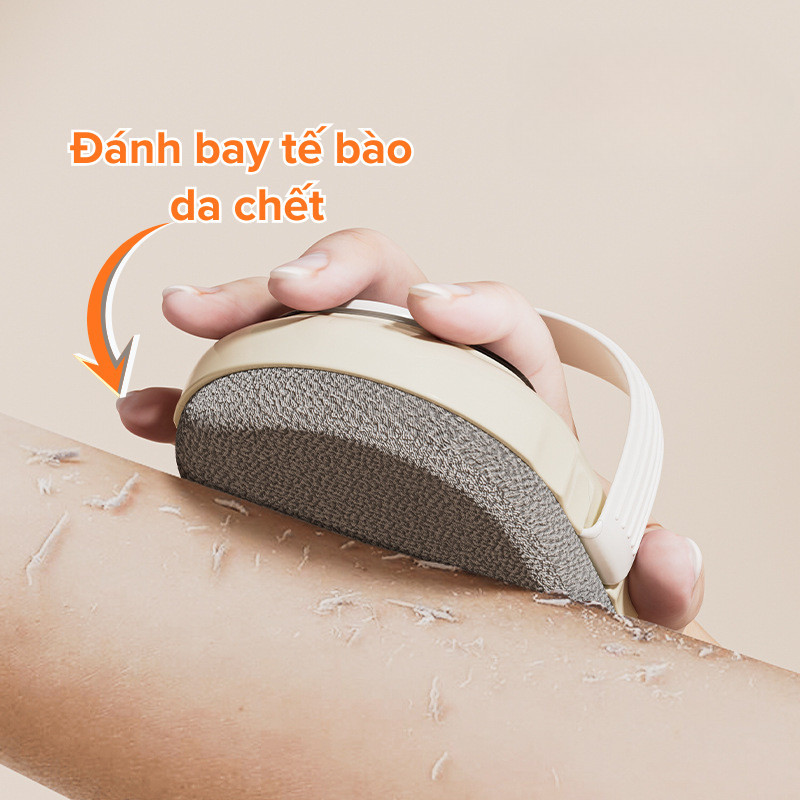 Bông Tắm Tẩy Tế Bào Chết Cầm Tay, Bàn Chải Tắm Massage Nhựa ABS Bền Đẹp Có Ngăn Đựng Sữa Tắm