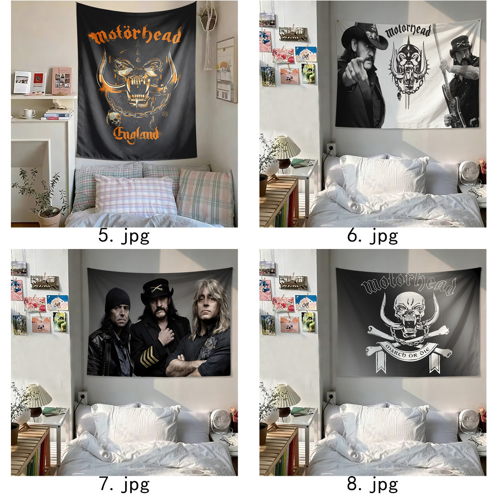 Motorhead Band Logo Tấm thảm treo tường có kẹp Tấm thảm Polyester Treo tường phòng ngủ