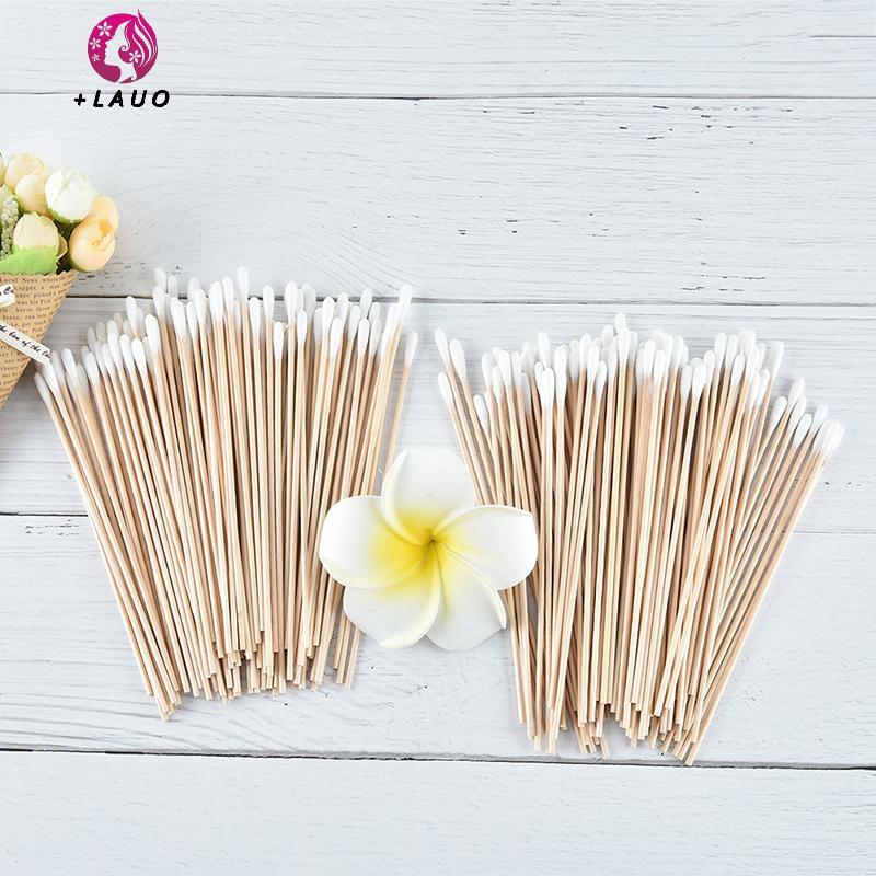 Springevenstar 100 chiếc tăm bông y tế 6 '' tay cầm bằng gỗ dài chắc chắn bông bôi tăm q-tip Springevenstar