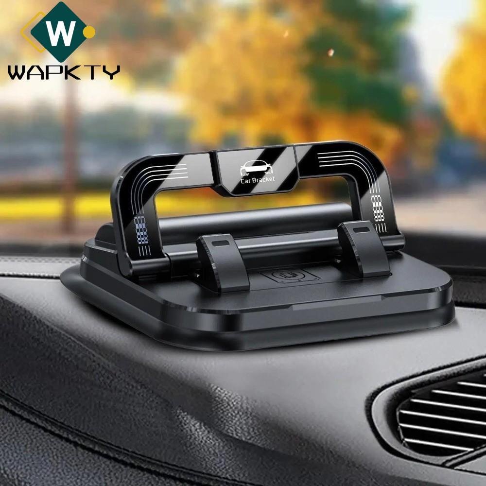 Giá đỡ điện thoại ô tô WAPKTY, chống trượt 360° Giá đỡ điện thoại di động xoay, Stickup di động có thể điều chỉnh với biển số Giá đỡ điện thoại gắn trên xe