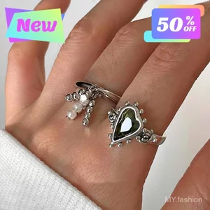 Nhẫn mặt dây chuyền tua rua zircon - Phong cách lãng mạn và cổ điển