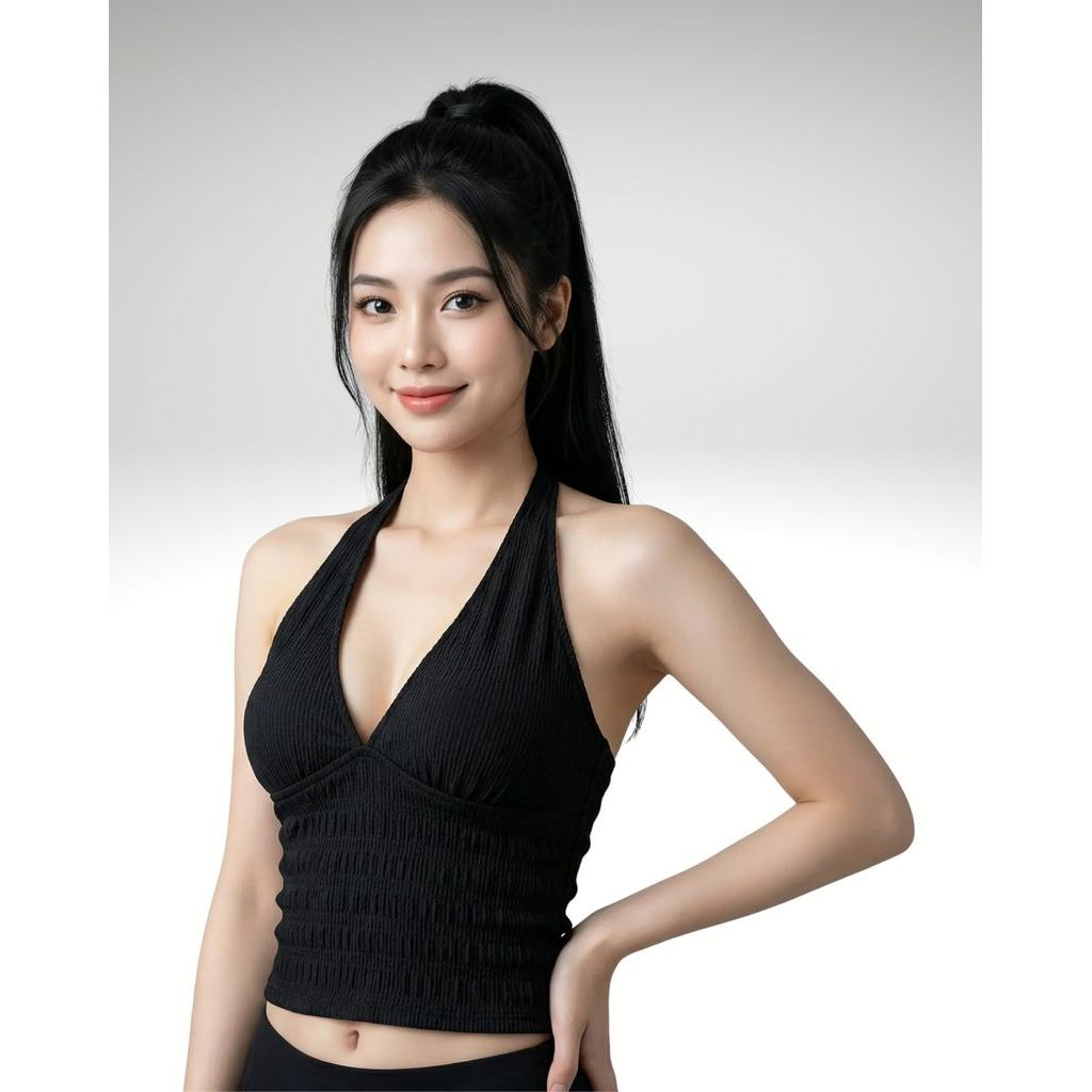Áo Yếm SHI Nữ Buộc Dây Cổ V Hở Lưng