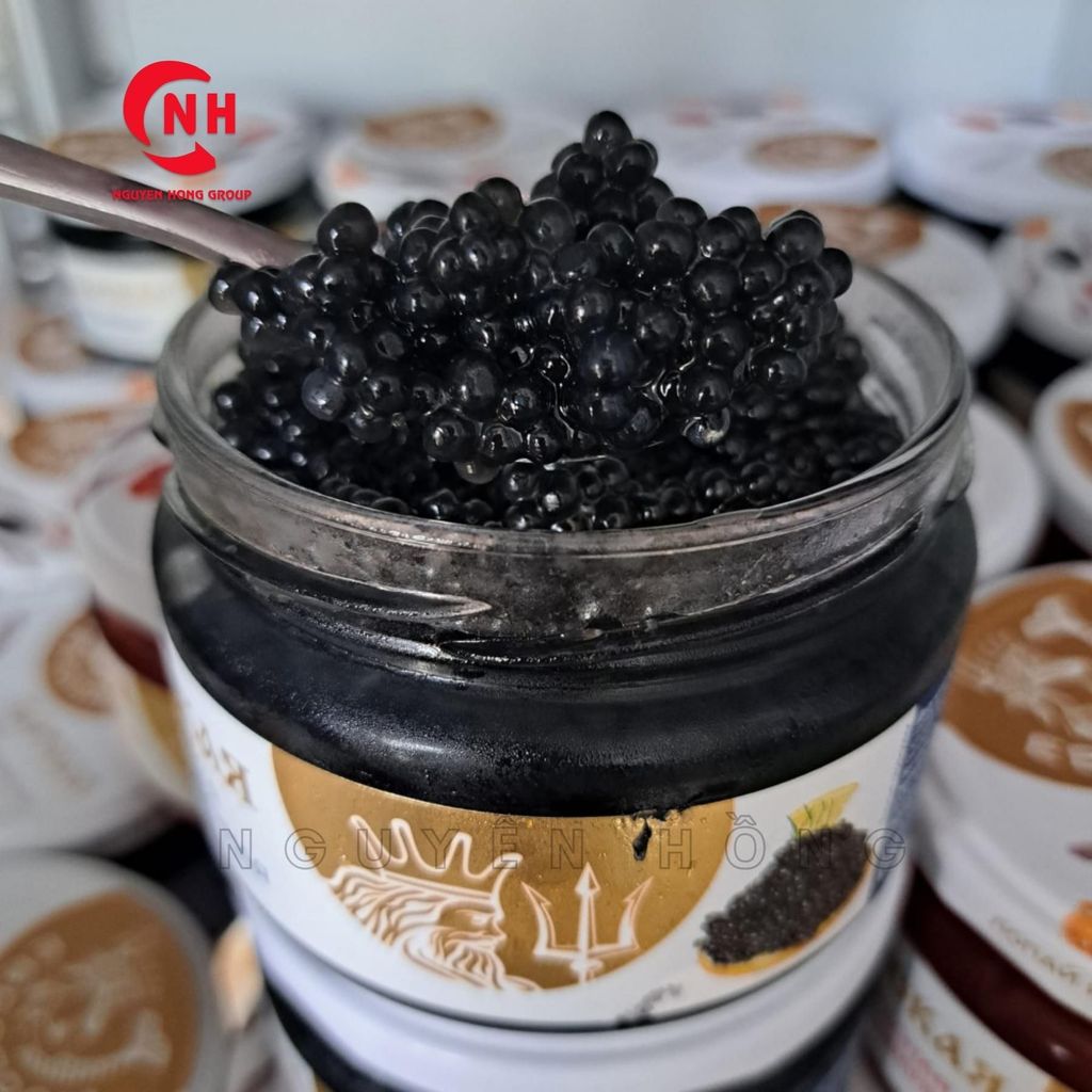 Trứng cá đen đóng hộp 220g nhập khẩu Nga thơm ngon ăn liền với sushi, salad Food Snack