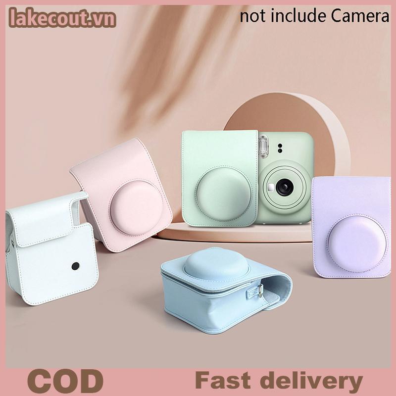 Lat 1Pc Cho Instax Mini 12 Vỏ Máy Ảnh PU Mềm Bảo Vệ Túi Trave Cho Phim Túi Máy Ảnh Có Dây Đeo Vai Linh cẩu