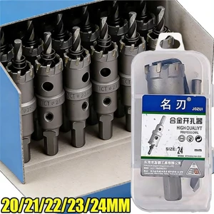 Đục lỗ cacbua TCT với thiết kế răng ba lưỡi và sáo Chip sâu, Mũi khoan trung tâm coban M35 để cắt nhanh, Chân tam giác 9mm cho máy khoan