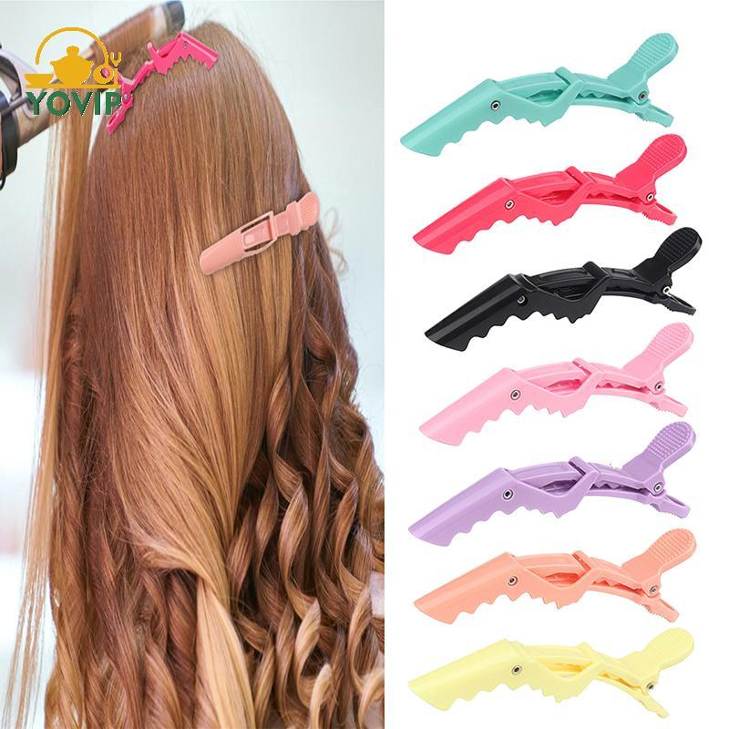 YOVIP 6 Cái Kẹp Tóc Cá Sấu Nhựa, Kẹp Làm Tóc, Vuốt Tóc, Thợ Cắt Tóc Chuyên Nghiệp, Kẹp Tóc Tạo Kiểu Salon, Phụ Kiện Tóc VN