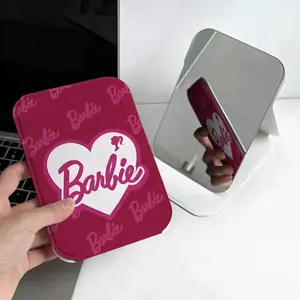 Barbie tình yêu GIÁ SỐC Gương Trang Điểm Gấp Thỏ Xe tình Mini Dễ Mang Theo Đi Du Lịch