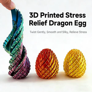 Đồ chơi trứng xoắn ốc in 3D hình rồng giảm căng thẳng, xoay Fidget, quà tặng cho người lớn và trẻ em