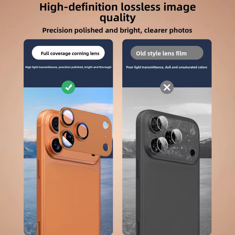 Ốp kính cường lực bảo vệ ống kính camera bằng hợp kim và kính cường lực cho iPhone 17 Pro Max ip17Pro ip17ProMax 4G 5G 2026