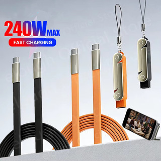 Elough 240W 2 trong 1 USB C sang Type C Sạc nhanh Giá đỡ cáp dữ liệu có thể gập lại cho điện thoại di động Dây cáp sạc