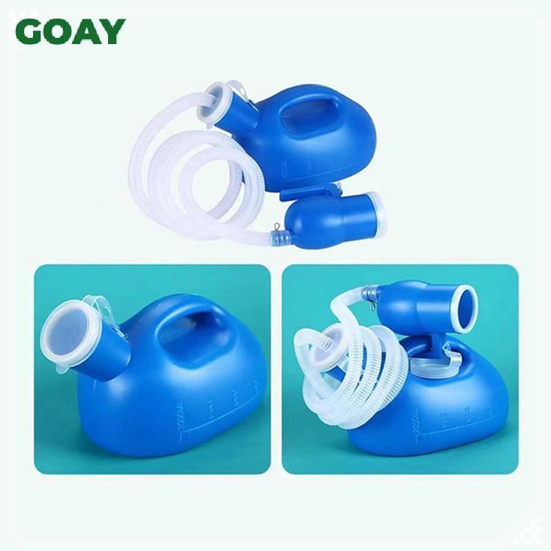 GOAY Vệ Sinh Cung Cấp Cho Ngoài Trời 2000ml Nhựa Nam Người Cao Tuổi Giường Bô Pee Bình Bộ Sưu Tập Với Ống 160cm Nước Tiểu Di Động Chai Người Khuyết Tật Người Giúp VN