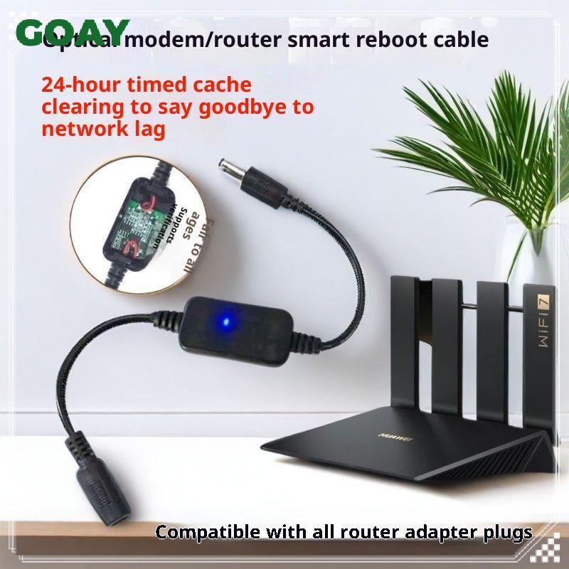 GOAY 1 Cái Thời Gian 24H Tự Động Tắt Nguồn Đặt Lại Dây DC 5V-15V 5.5x2.1mm Rout-er Khởi Động Lại WiFi Reset Router Thời Gian Khởi Động Mô Đun VN