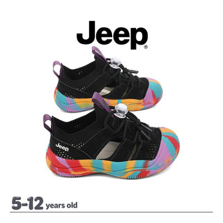 JEEP Giày sandals thể thao thoáng khí cho bé, thiết kế khóa lưới nhẹ Hàn Quốc