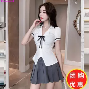 Cửa hàng tắm chân gợi cảm Mũ bảo hộ lao động Váy xếp ly Phong cách Preppy Áo sơ mi phù hợp với khách sạn Massage Kỹ thuật viên Bộ đồ bảo hộ lao động