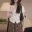 Áo len cardigan mỏng, cổ chữ V, phong cách Hàn Quốc, phù hợp mùa hè