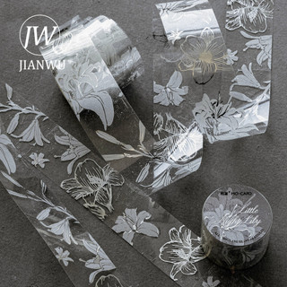 JIANWU Mọi Thứ Im Lặng Như Một Bí Ẩn Series Vintage Cây Hoa Phong Cảnh Chất Liệu Cắt Băng Sáng Tạo Tạp Chí Văn Phòng Phẩm