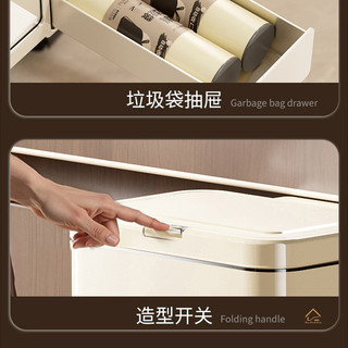 Thùng rác thông minh có bánh xe cao cấp gia đình Thép Carbon chất lượng cao + Chất liệu thép không gỉ Nhiều thông số kỹ thuật Tùy chọn Cảm ứng tự động 90° Nắp Mở Bên Trong Bên Ngoài Đôi Thùng Thiết Kế Nhà Bếp Phòng Khách Phòng Tắm Thích Hợp Khử Mùi Chống