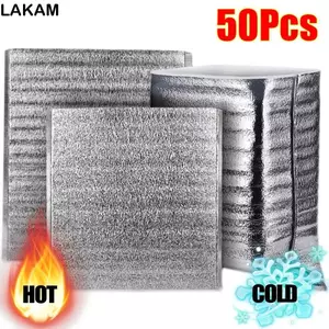 LAKAM 50 Cái / gói Túi Cách Nhiệt, Hộp Đựng Đồ Uống Túi Giấy Nhôm, Đóng Gói Di Động Thực Phẩm Giữ Nhiệt Lạnh Lạnh Túi Làm Mát