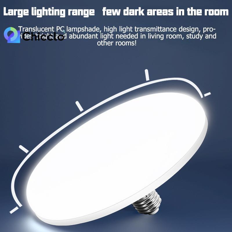 [chiccloset0] Bóng LED siêu sáng 12W 15W 20W 30W 50W 220V UFO trắng ấm dùng trong nhà, bàn, nhà để xe